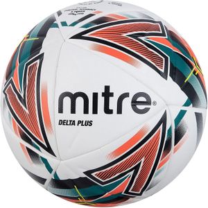 Mitre Delta Plus Wedstrijd Voetbal (4) (Wit/zwart/oranje)