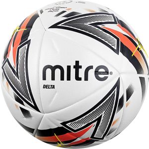 Mitre Delta One Wedstrijd Voetbal (4) (Wit/zwart/oranje)