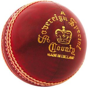 Readers Sovereign Special County A Lederen Cricket Bal  (Rood)