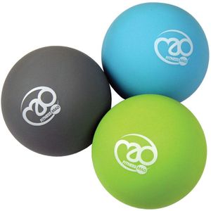 Fitness Mad Trigger Point Massage Ballen (Verpakking van 3)  (Grijs/Groen/Blauw)