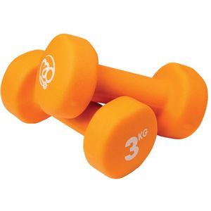 Fitness Mad Dumbell Set (Set van 2) (3 kg) (Oranje)