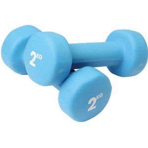 Fitness Mad Dumbell Set (Set van 2) (2 kg) (Blauw)