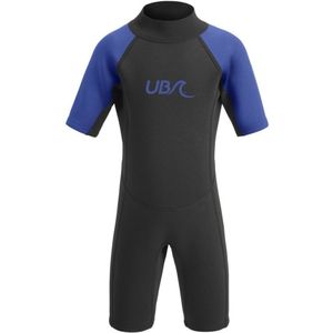 Urban Beach Kinder/kleuter Sharptooth Wetsuit met korte mouwen (140) (ZWART/BLAUW)