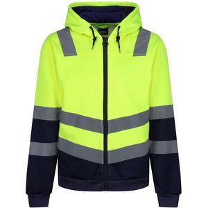 Regatta - Pro Hi-Vis - Full Zip Jas - Hoog-Vis - Reflecterend, 65% Polyester, 35% Katoen