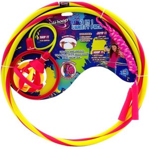 Wham-O 3 in 1 hoelahoep set (set van 3)  (Geel/Rood/Roze)