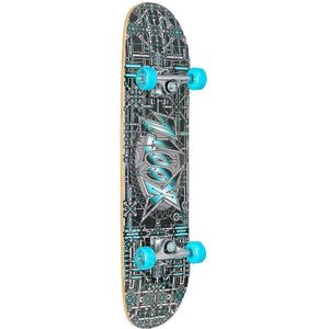 Xootz Industrieel skateboard  (Zwart/Wit/Blauw)