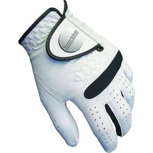 Longridge Heren Tour Dry linkshandige golfhandschoen (S) (Wit/zwart)
