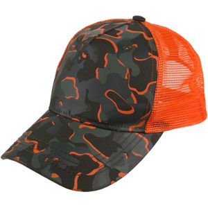 Regatta Kinderen/Kinderen Tuyler Camo Trucker Cap  (Druivenblad/Magma Sinaasappel)