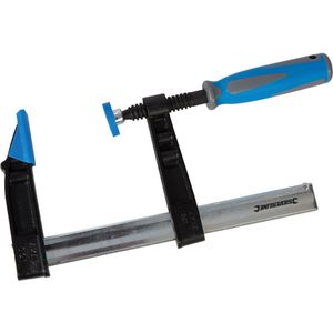 Silverline Heavy-Duty F-klem - Diepe klemcapaciteit 200 x 100 mm - Soft-grip handvaten - Beschermende kaakbeschermers