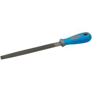 Silverline Halfronde vijl - halfzoet - gehard staal - 250 mm - soft-grip handvat