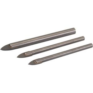 Silverline Tegels en Glas Boorkoppen Set -  - 6 en 8 Mm - 3 Delig