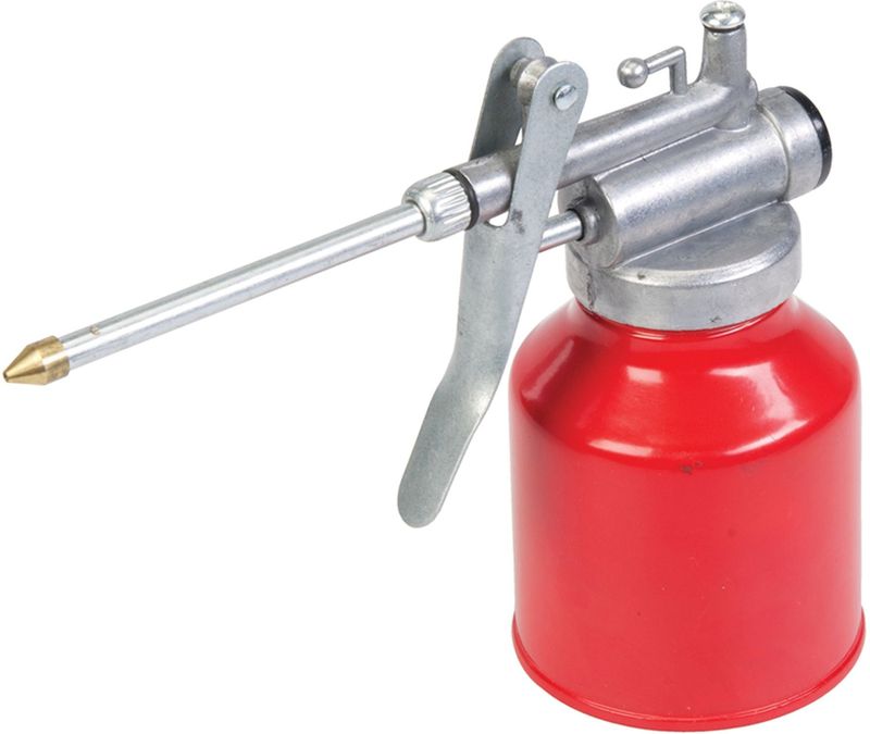 Silverline Oliespuit - 250 ml - Rood - Staal en Aluminium - Sterke Spuitbuis
