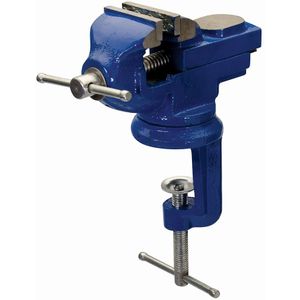 Silverline Tafelbankschroef met draaivoet - 50 mm - 360 graden draaibaar - IJzeren frame met aambeeld