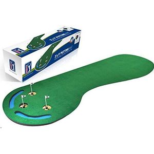 PGA Putting-mat met drie gaten, 90 x 24 cm Golf Mat, Blue, 92LX22HX22W cm