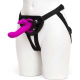 Happy Rabbit - Vibrating Strap-On Harness Set Paars