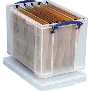 Really Useful Box Transparante Opbergdoos 19 Liter (inclusief 10 Hangmappen)