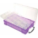 Really Useful Box opbergdoos 4 liter met 2 dividers, transparant paars