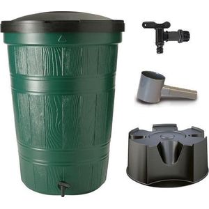 Regenton voordeelset: BeGreen 200L groen + BeGreen standaard + vulautomaat 70/80mm