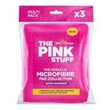 The Pink Stuff Microvezel absorberende schoonmaakpads - roze (3 stuks)