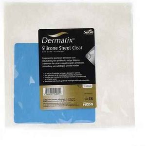 Dermatix Silicone sheet clear 13x13cm Silicoon pleister 1 stuks