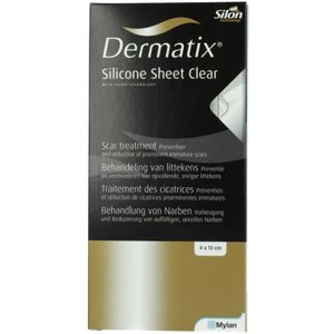 Dermatix Silicone Sheet Clear Adhesive 4x13cm 1