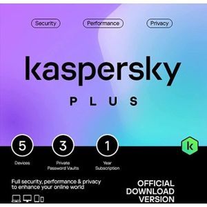 Kaspersky - Plus - Antivirus Software - 5 Apparaten - Jaarlicentie - Windows, Mac & Android