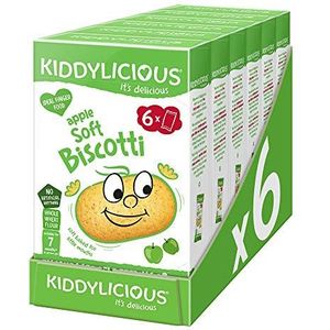 KIDDYLICIOUS Biscotti - appel - 6 verpakkingen van 6 zakjes