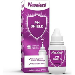 Nasaleze PM Shield | Masker en bescherm tegen verontreiniging en deeltjes (PM2.5 / PM10) | Poeder neusspray | Gebruik vÃ³Ã³r blootstelling aan vervuiling | Citroensmaak | 30 dagen levering | 800 mg