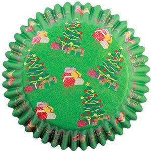 PME bakvormen voor cupcakes van papier met kerstzakje, standaardformaat, 60 stuks, kunststof, meerkleurig, 7 x 7 x 2,8 cm, 60 stuks