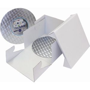 PME BCR871 taartdoos, rond, karton, 35 cm, wit