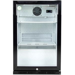 Husky C1-865-BK-NL-HU - Flessen Koelkast - Met Glazen Deur - 130 Liter - Zwart