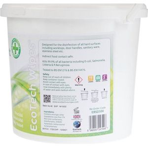 EcoTech Desinfecterende Reinigingsdoekjes - Emmer 500 Doekjes DE325