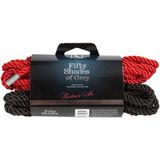 Fifty Shades Restrain Me Bondage Rope Twin Pack - Zwart/ Zilver