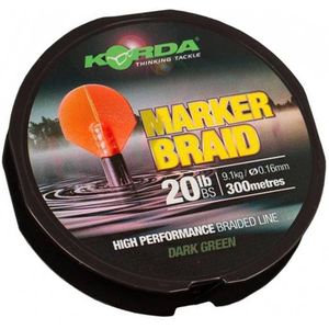 Korda Marker Braid Line - Dark Green (300m) 20lb - 9.1kg - 0.16mm Default