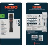Nebo Redline Flex 450 Led Zaklamp - Flex-Fuel Oplaadbaar - Zwart