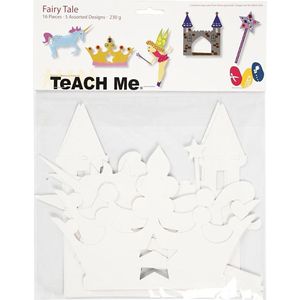 Creotime Sprookjesfiguren Teach Me 13,5 - 27,5 Cm Karton Wit