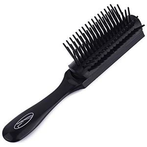 5 rij haarborstel met afneembaar Air-Flo rubberen kussen - Tangle Tamer Styling haarborstel voor dames en heren - voor krullend of fijn haar