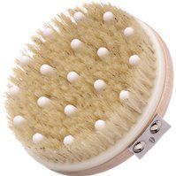 Hydrea London Body Brush - Combinatie Detox Natte & Droge Cellulite Massager met Natuurlijke Borstel & Flexibele Rubber Knobbeltjes - Lymfedrainage Exfoliator & Douche Body Scrubber voor een gladdere