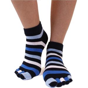 TOETOE Everyday Anklet enkel teensokken - Diep blauw/Zwart - 35-46 - Teensokken