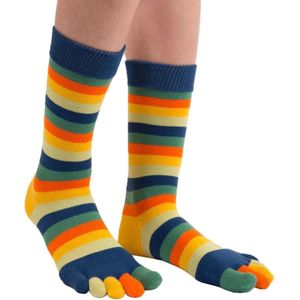 TOETOE Everyday Mid-Calf effen teensokken - Oranje - 35-46 - Teensokken