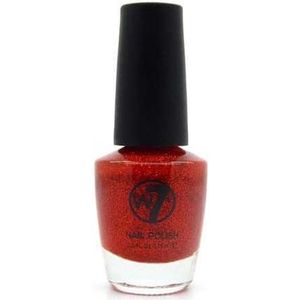 W7 - Nagellak - Rood - Glitter - 15 ml