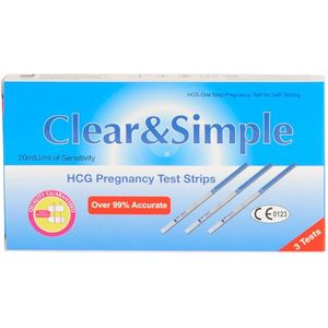 Clear and Simple Zwangerschapstest Tesstrips 3st
