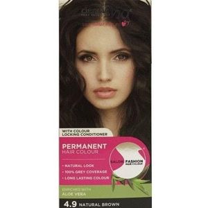 DermaV10 Salon Fashion Hair Colour Natural Brown 1 st