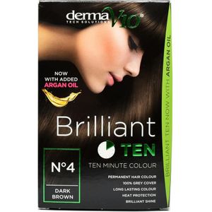 DermaV10 Brilliant Ten Hair Colour 4 Dark Brown 1 st