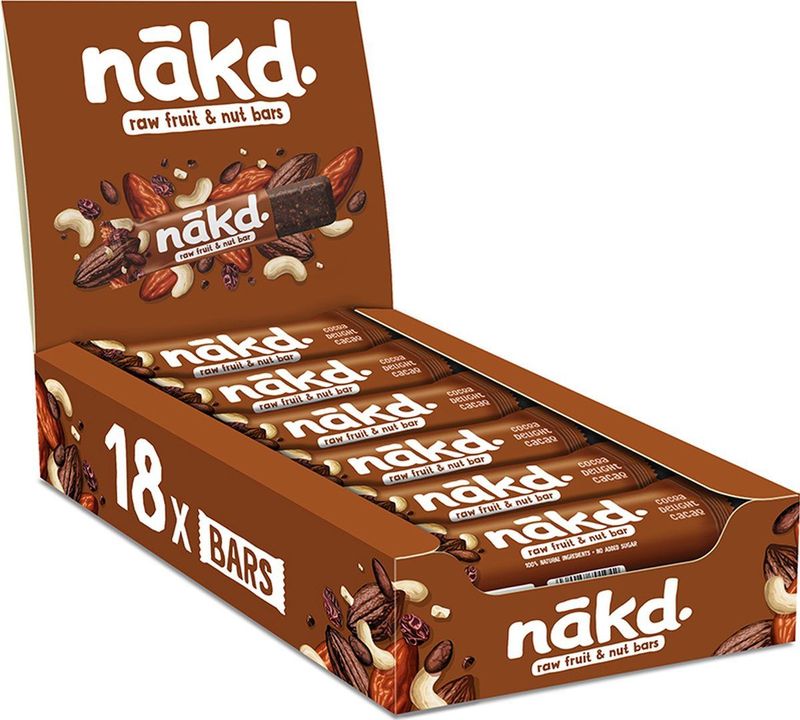 Nakd - Cocoa Delight - Mueslireep - Glutenvrij - Vegan - 18 repen x 35 gram