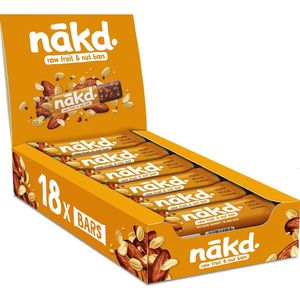 Nakd - Peanut Delight - Fruitrepen - Glutenvrij - Veganistisch - Verpakking van 18 repen van 35 g