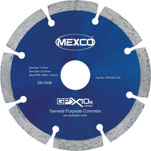 Mexco diamantschijf universeel 115x22,2x2,0mm