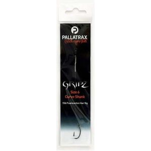 Pallatrax GRIPZ Curve Shank Hair Rig Fluorocarbon - #8 - 12lb - Karper Onderlijn Weerhaakloos