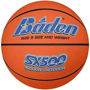 Baden Junior SX Range Composiet Rubber Basketbal, Binnen en Openluchtbal, Tan, Maat 5