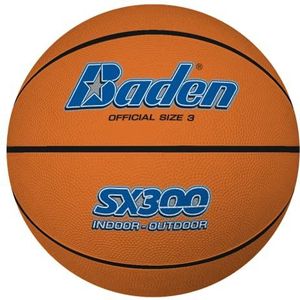 Baden Junior SX Range composiet rubber basketbal, binnen- en buitenbal, bruin, maat 3